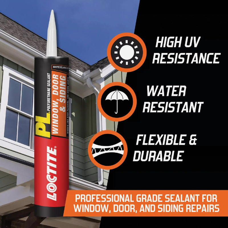 Loctite PL S40 10 Oz. Polyurethane Window, Door, & Siding Sealant, White
