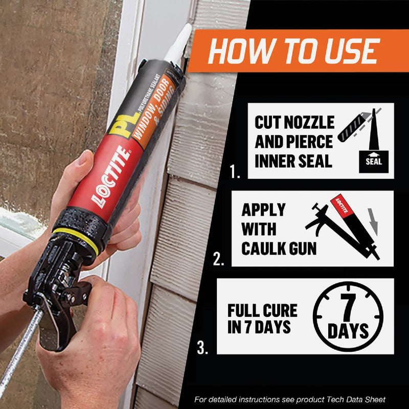 Loctite PL S40 10 Oz. Polyurethane Window, Door, & Siding Sealant, White