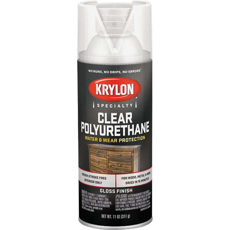 Krylon Gloss Clear Spray Polyurethane,  11 Oz.