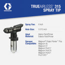 Graco TrueAirless 315 6 to 8 In. .015 Paint Sprayer Airless Spray Tip