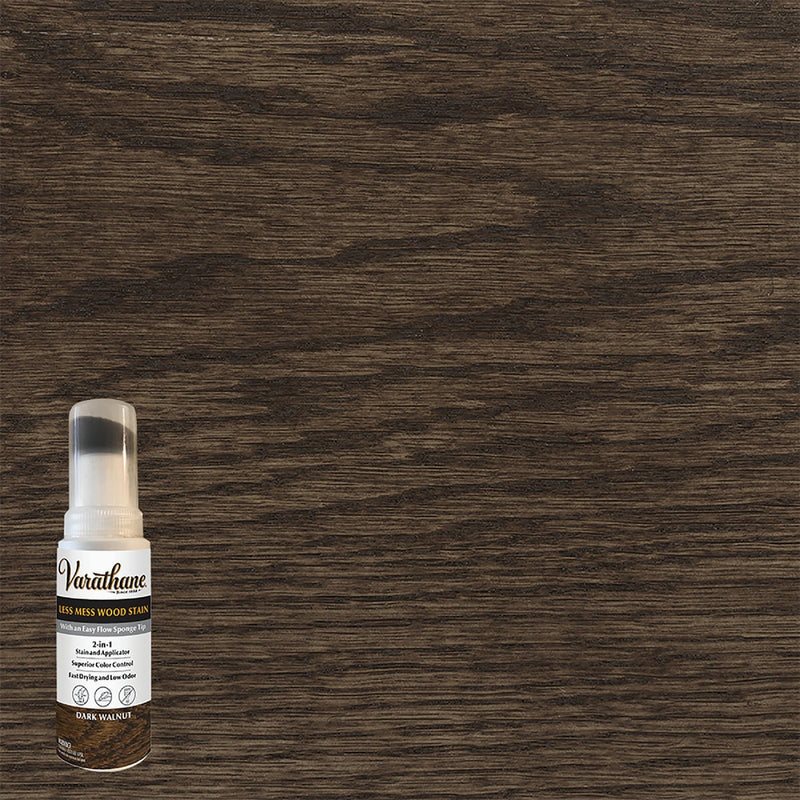 Varathane Less Mess Dark Walnut Water-Based Interior Wood Stain, 4 Oz.