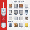 GE Siliconized Acrylic Multipurpose Kitchen & Bath Sealant, White, 10 Oz. Cartridge