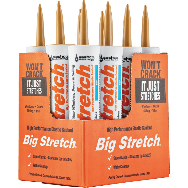Sashco Big Stretch 10.5 Oz. Acrylic Elastomeric Caulk, Tan