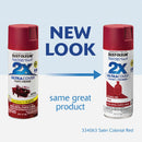 Rust-Oleum Painter's Touch 2X Ultra Cover 12 Oz. Satin Paint + Primer Spray Paint, Colonial Red