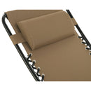 Outdoor Expressions Zero Gravity Relaxer Tan Convertible Lounge Chair