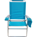 Rio Brands 4-Position Aluminum Folding Beach Chair with Insulated Pouch