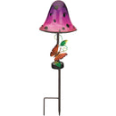 Regal Art & Gift 21.25 In. Purple Dottie Mushroom LED Solar Stake Light