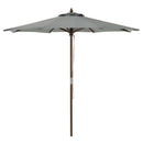 Outdoor Expressions 7.5 Ft. Pulley Gray Market Patio Umbrella with Chrome Plated Hardware