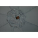 Outdoor Expressions 7.5 Ft. Pulley Gray Market Patio Umbrella with Chrome Plated Hardware