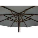 Outdoor Expressions 7.5 Ft. Pulley Gray Market Patio Umbrella with Chrome Plated Hardware