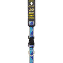 Lupine 3/4 In. Reflective Blue Paws Adjustable Dog Collar