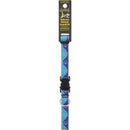 Lupine 3/4 In. Reflective Blue Paws Adjustable Dog Collar