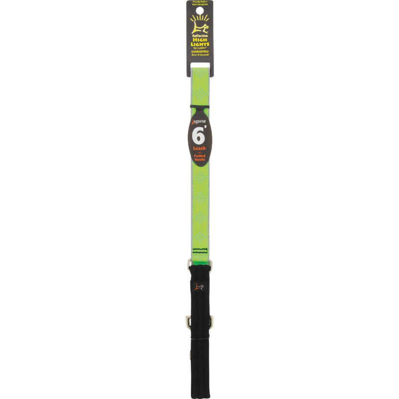 Lupine 1 In. x 6 Ft. High Visibility Reflective Green-Diamond Dog Leash