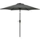 Outdoor Expressions 9 Ft. Aluminum Tilt/Crank Gray Patio Umbrella