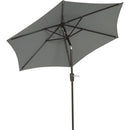 Outdoor Expressions 9 Ft. Aluminum Tilt/Crank Gray Patio Umbrella