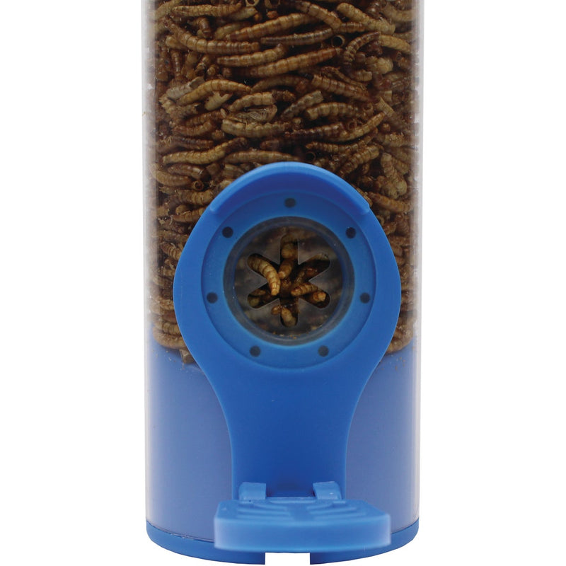 Perky-Pet 3.5 Oz. Capacity Dried Mealworm Bird Feeder with Flexports