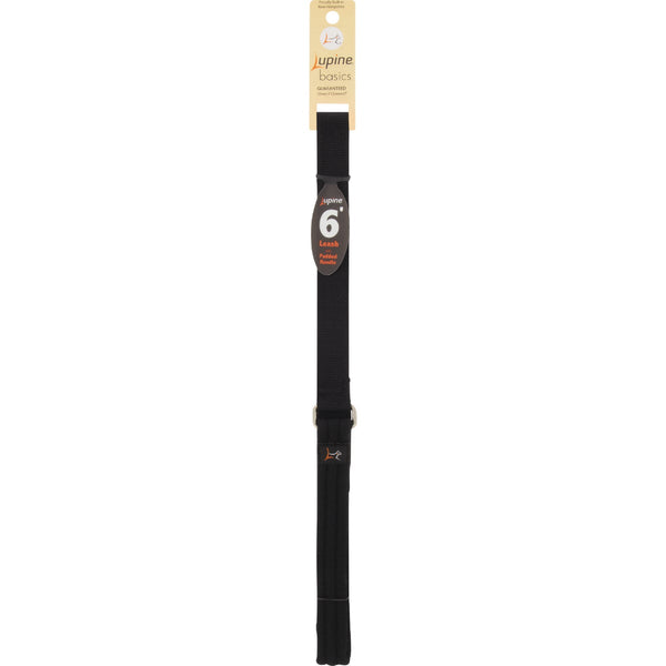 Lupine 1 In. x 6 Ft. Black Dog Leash