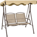 Outdoor Expressions 2-Person Tan Patio Swing