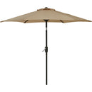 Outdoor Expressions 7.5 Ft. Aluminum Tilt/Crank Tan Patio Umbrella
