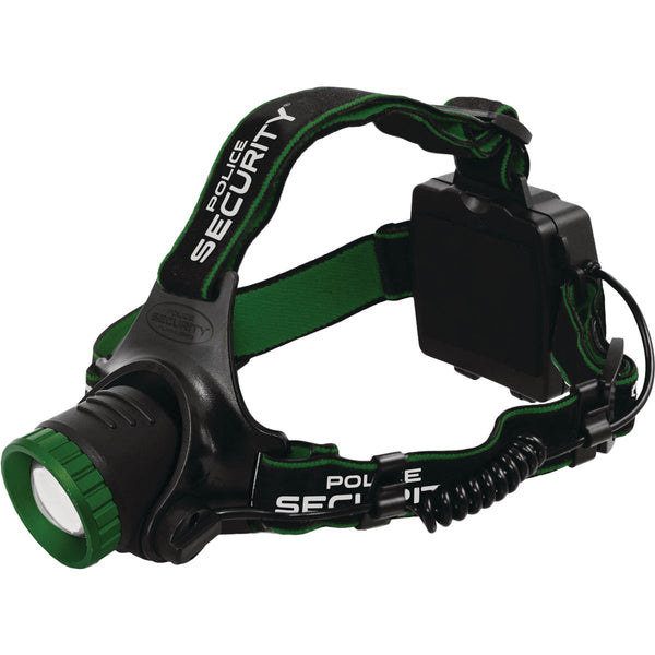 Police Security Blackout 1000 Lm. LED Rechargeable Focusing Hardhat Compatible Headlamp