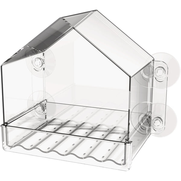 Nature's Way Crack-Resistant Clear View Window Bird Feeder