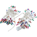 J Hofert Multi 100-Bulb Mini Incandescent Icicle Light Set with White Wire