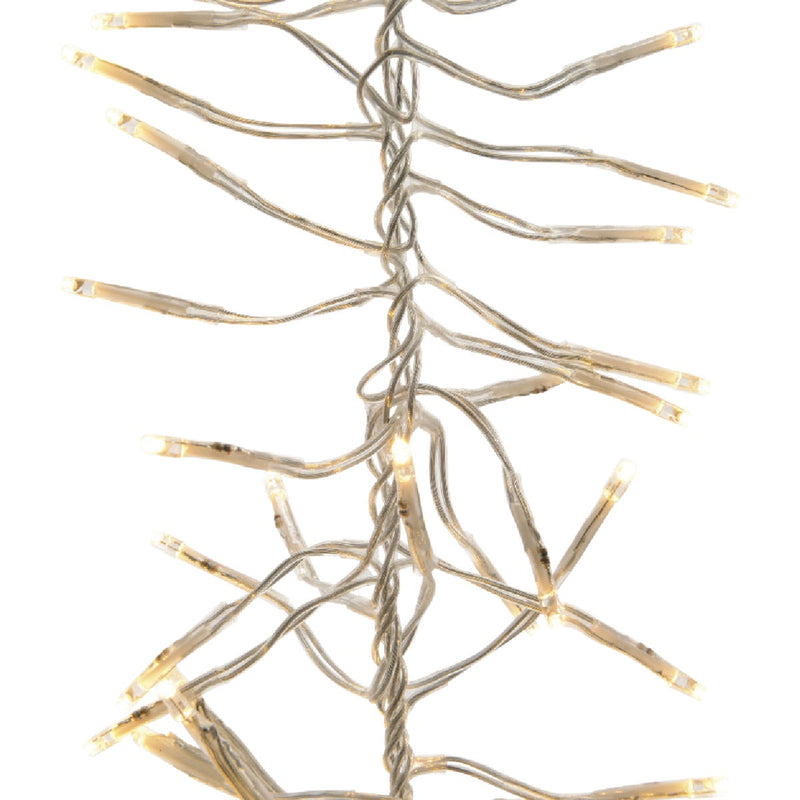 Lumineo Warm White 768-Bulb LED Cluster Light Set with Transparent Wire