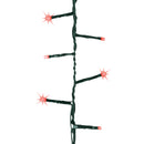 Lumineo Red 500-Bulb LED Compact Light Set with Dark Green Wire